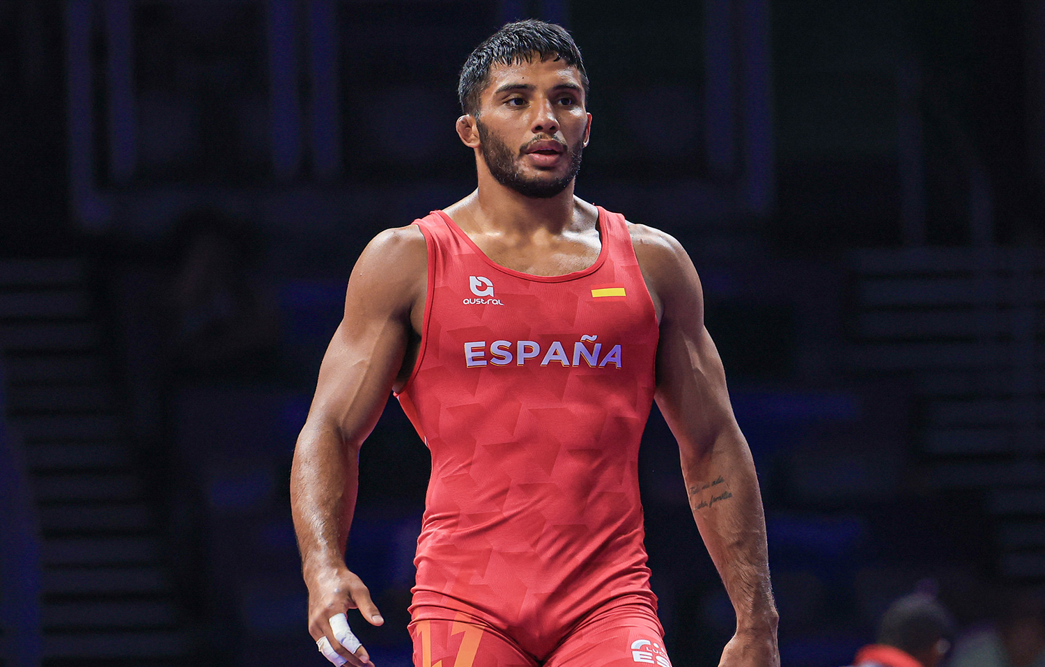 Mottaghinia, durante su pelea contra el eslovaco Zalkazanov