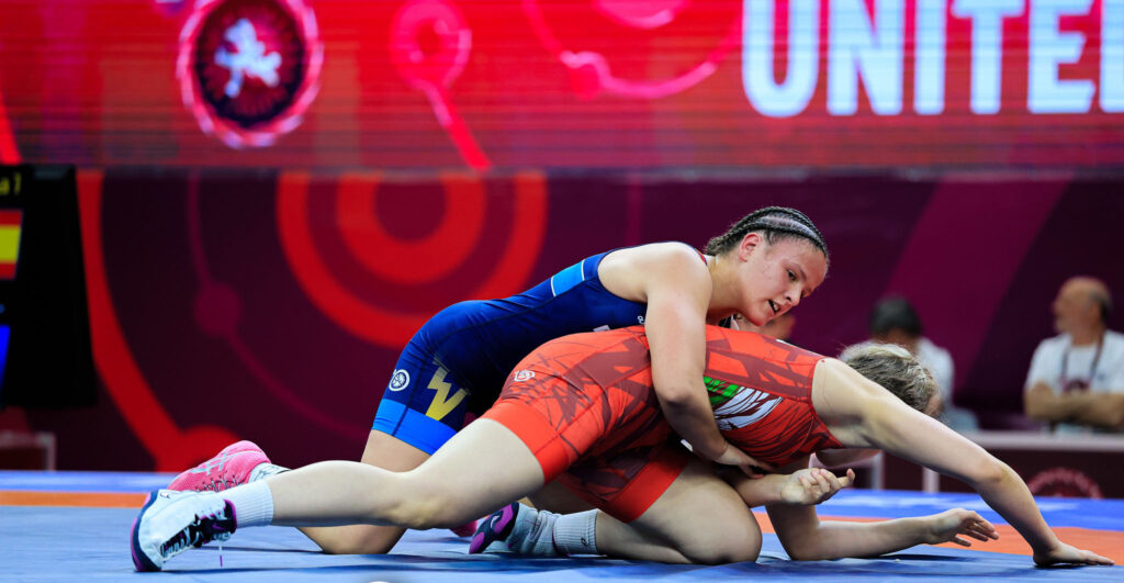 Paula Benaixa, en su combate de cuartos de final del Europeo